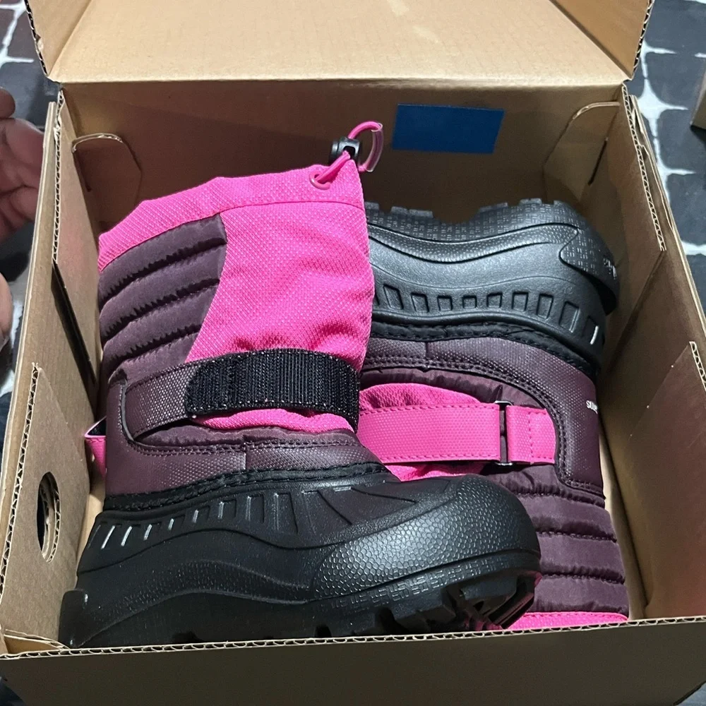 NWT Columbia Youth Powderbug Snowlite Waterproof Snow Boot, Pink Ice/Moonvista